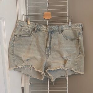 Old Navy Light Blue Distressed Jean Shorts